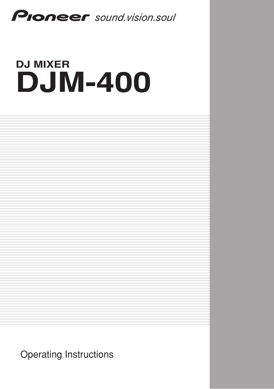 Pioneer DJM-400 User Manual | 16 pages