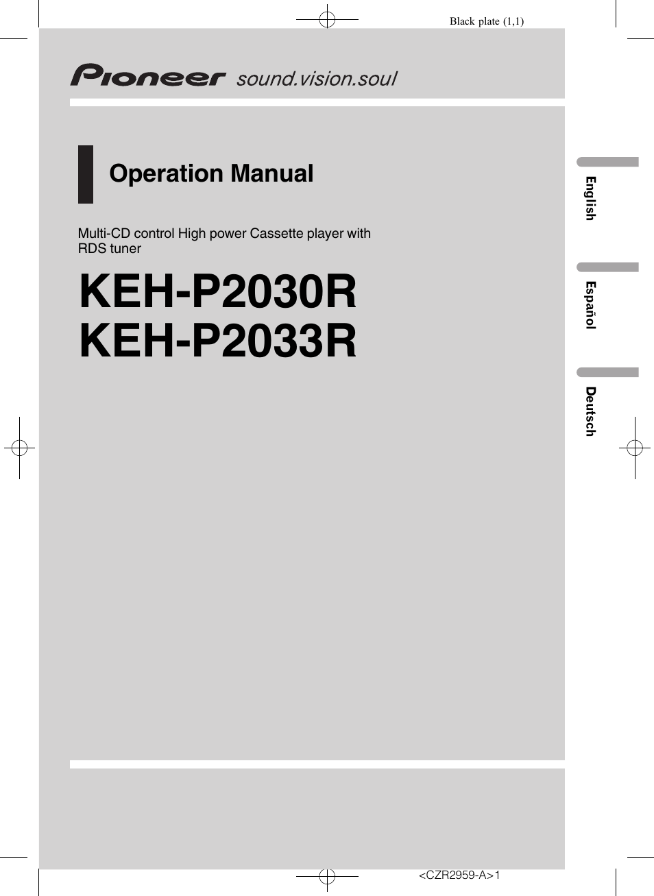 Pioneer KEH-P2030R User Manual | 64 pages