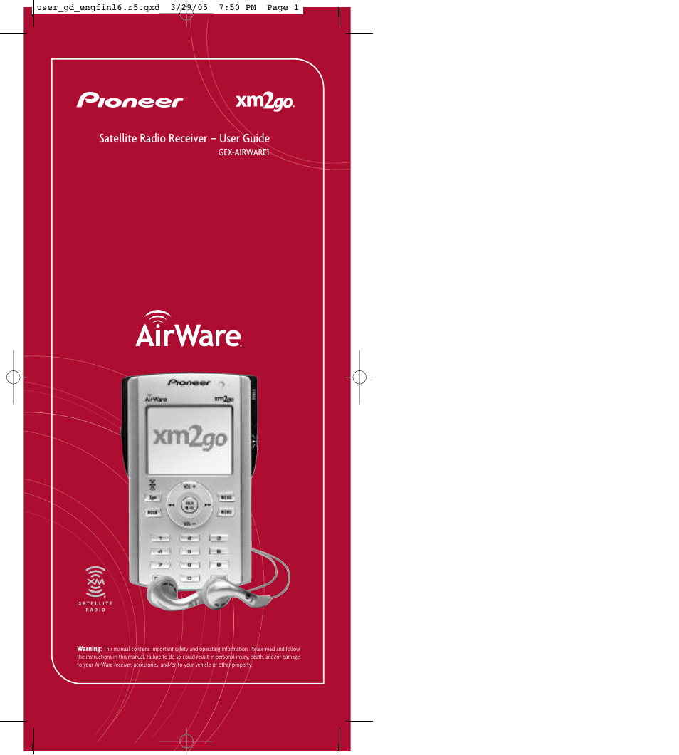 Pioneer GEX-AIRWARE1 User Manual | 23 pages