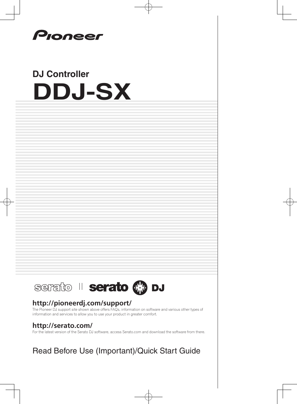 Pioneer DDJ-SX User Manual | 24 pages