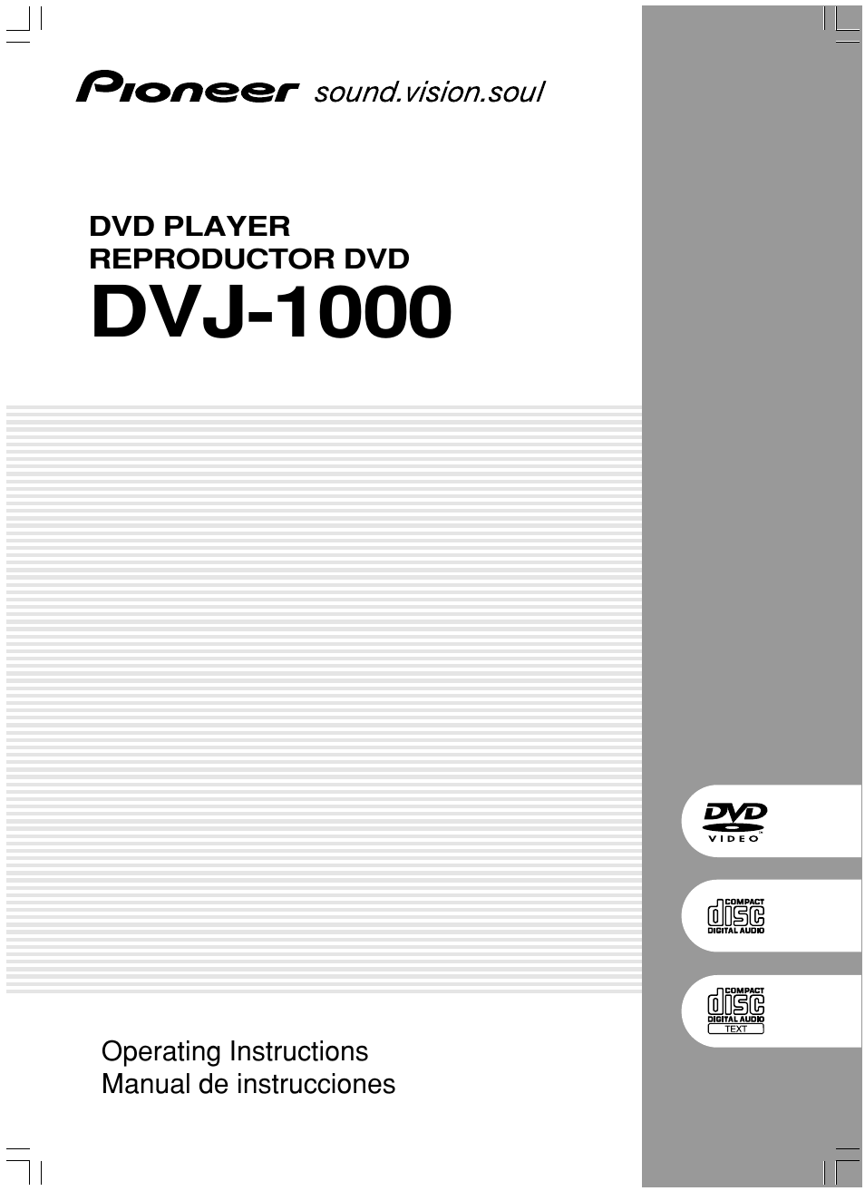 Pioneer DVJ-1000 User Manual | 107 pages