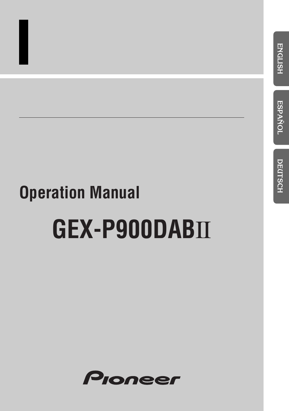 Pioneer GEX-P900DAB User Manual | 88 pages