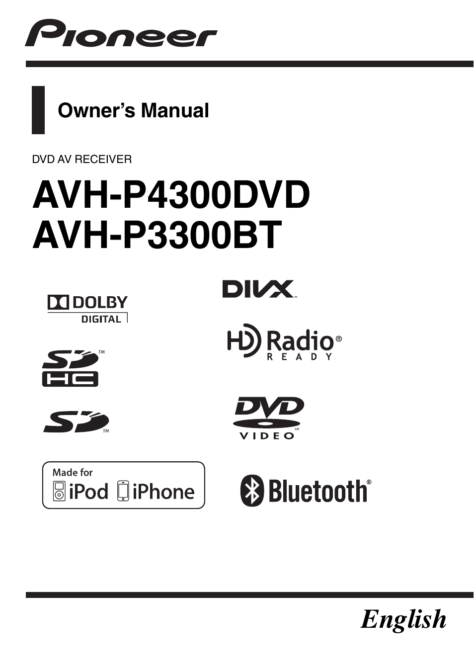 Pioneer AVH P4300DVD User Manual | 108 pages