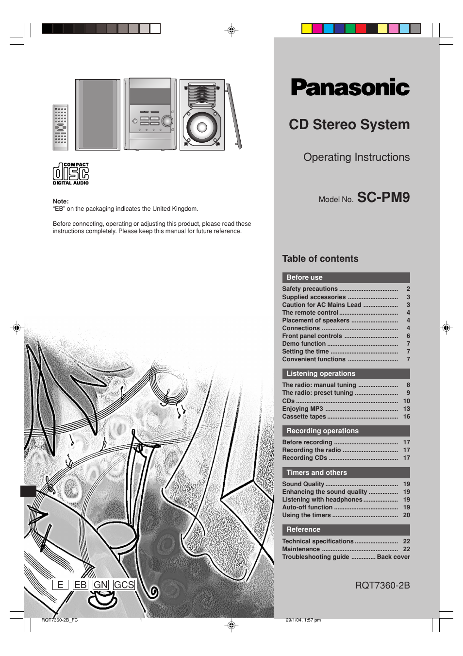 Panasonic SC-PM9 User Manual | 24 pages