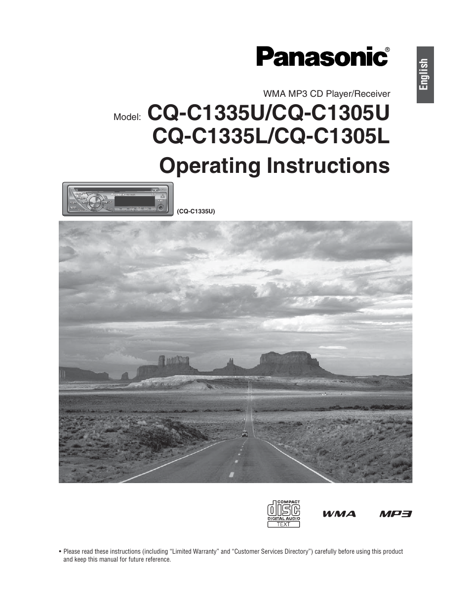 Panasonic CQ-C1305L User Manual | 24 pages