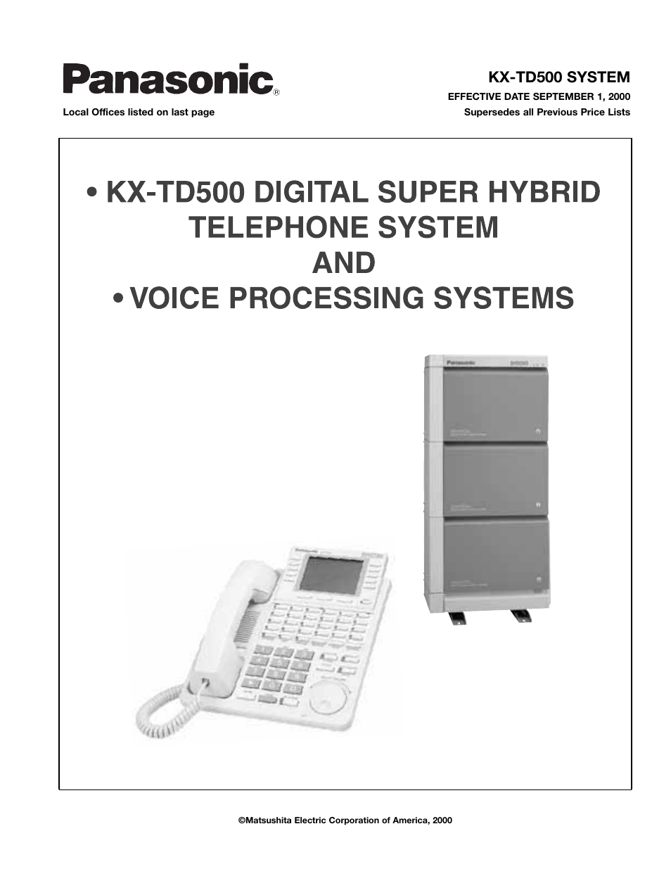 Panasonic KX-TD500 User Manual | 17 pages