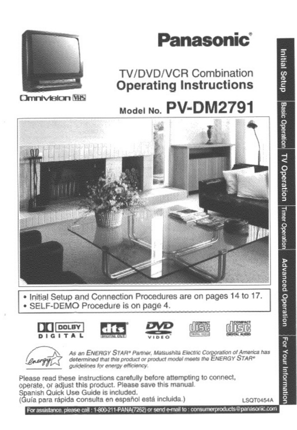 Panasonic OMNIVISION PV-DM2791 User Manual | 80 pages