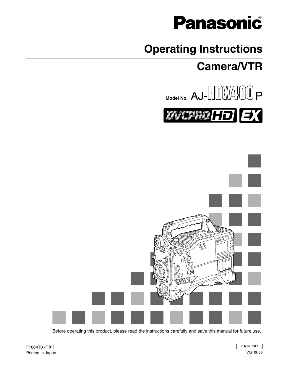 Panasonic AJ-HDX400P User Manual | 102 pages