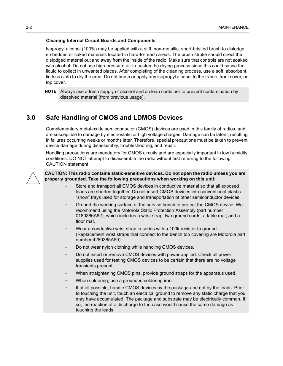 0 safe handling of cmos and ldmos devices | Nikon RADIUS CM200 User Manual | Page 16 / 70