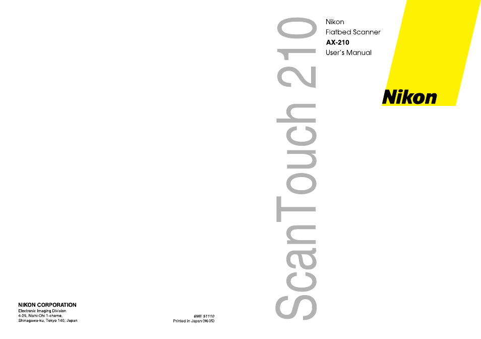 Nikon AX-210 User Manual | 47 pages