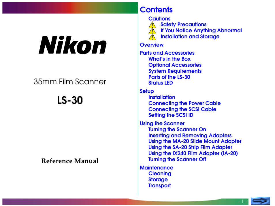 Nikon LS-30 User Manual | 49 pages