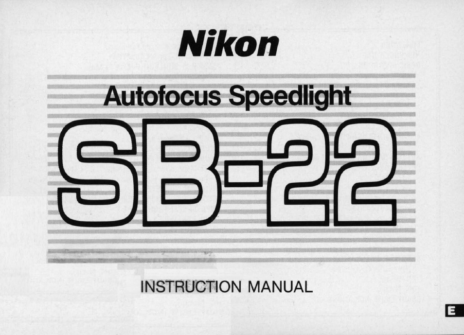 Nikon Autofocus Speedlight SB-22 User Manual | 84 pages