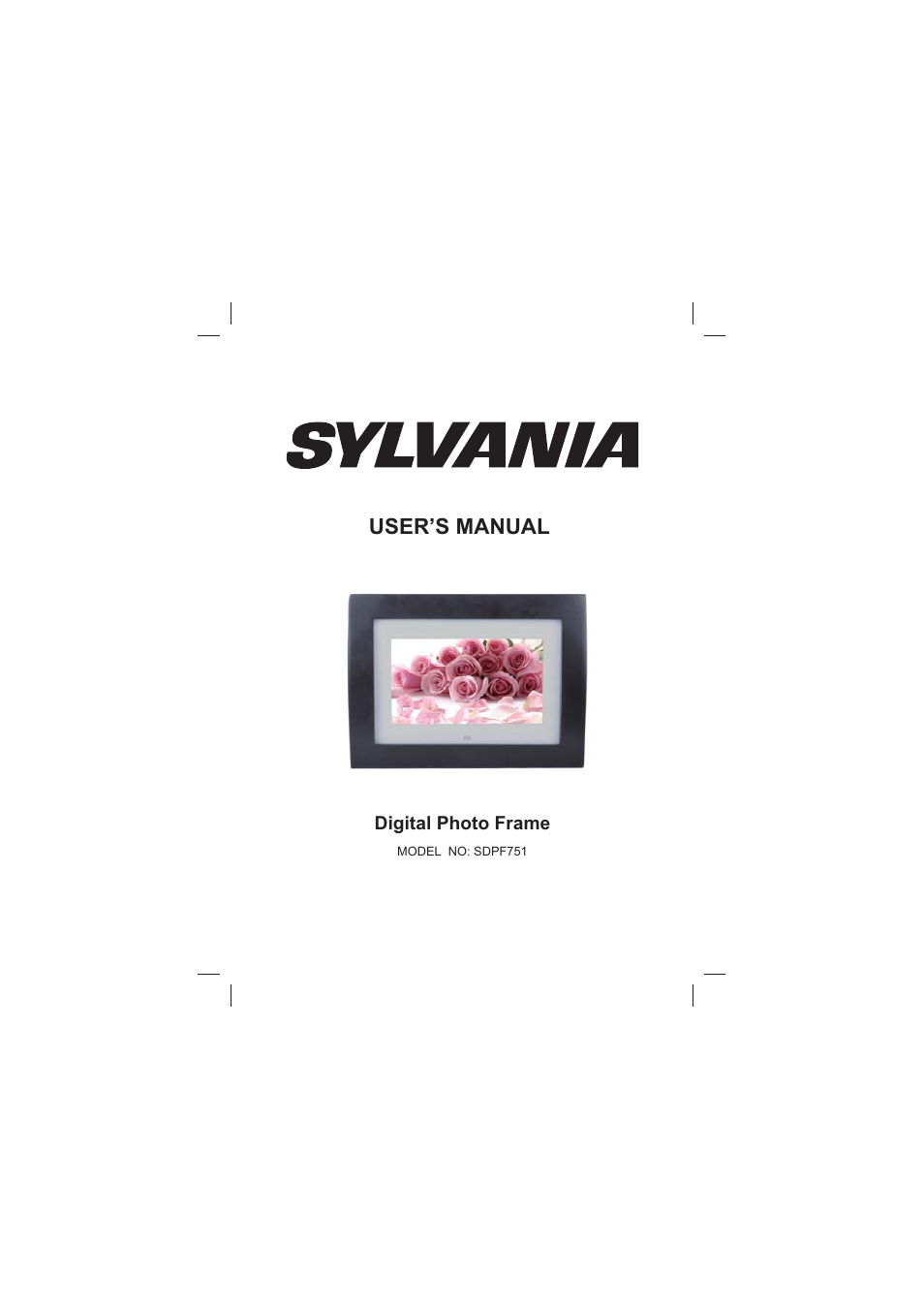 Sylvania SDPF751 User Manual | 8 pages
