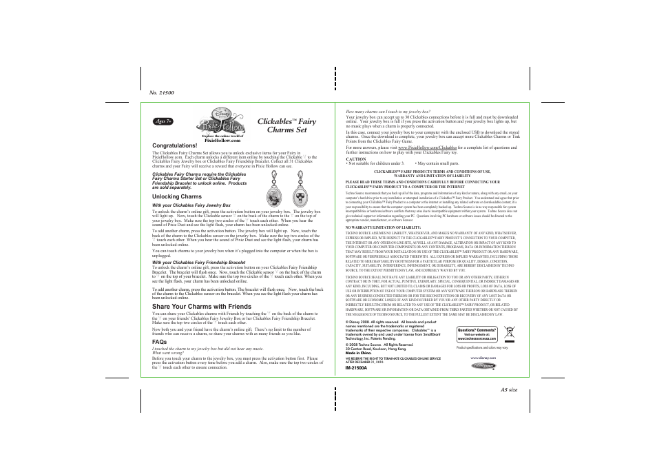 Techno Source Clickables IM-21500A User Manual | 1 page