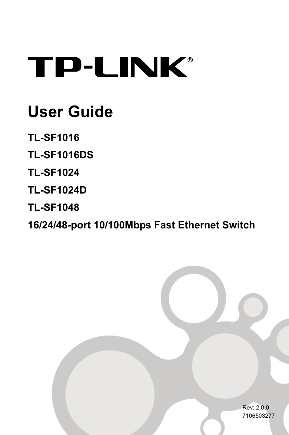 TP-Link TL-SF1016 User Manual | 15 pages
