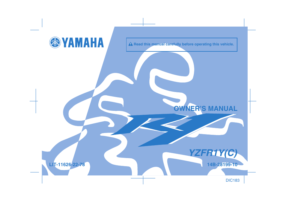 Yamaha YZFR1Y(C) User Manual | 122 pages