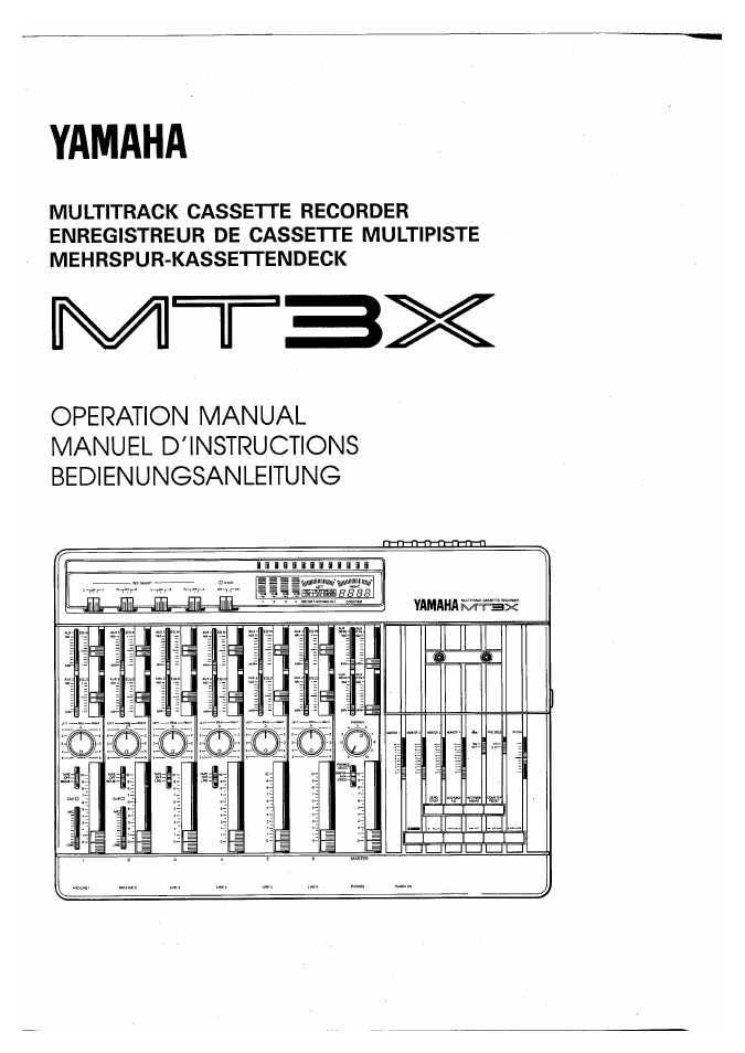 Yamaha MT3X User Manual | 92 pages