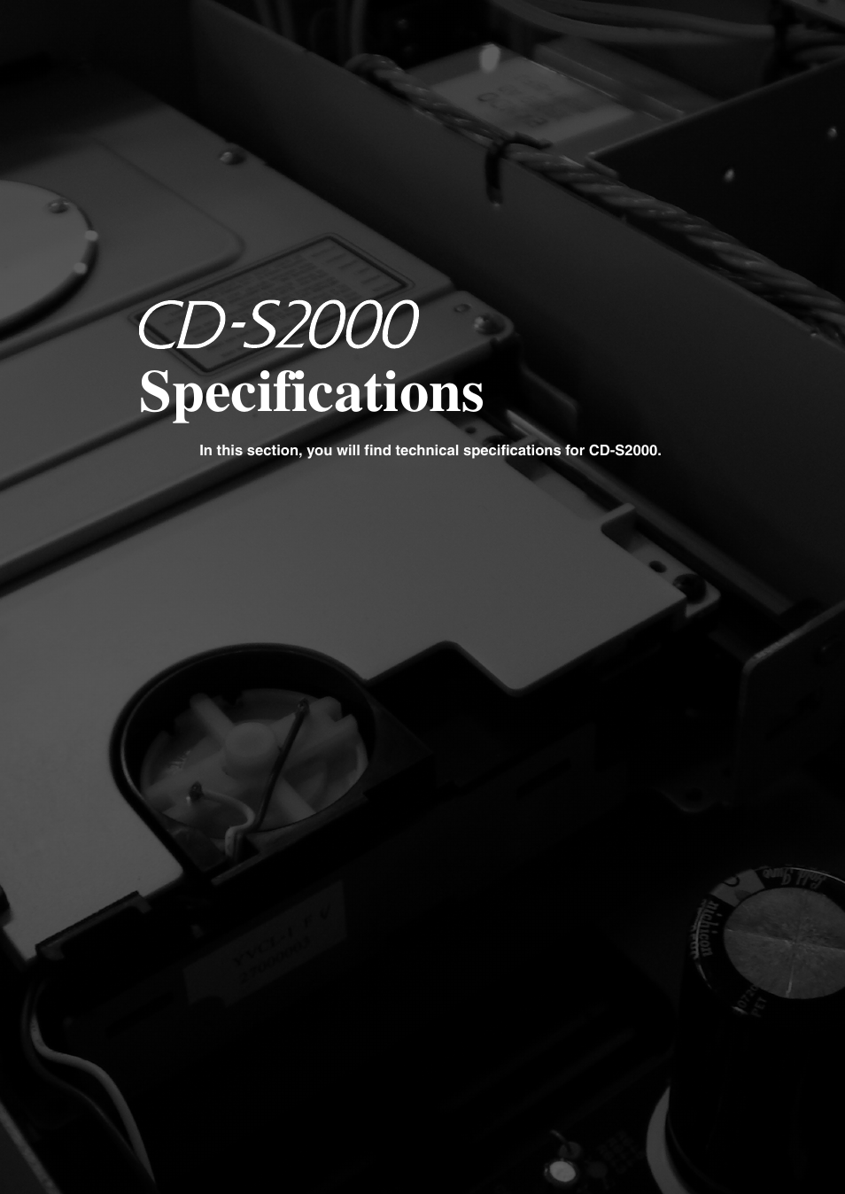 Specifications | Yamaha CD-S2000 User Manual | Page 17 / 29