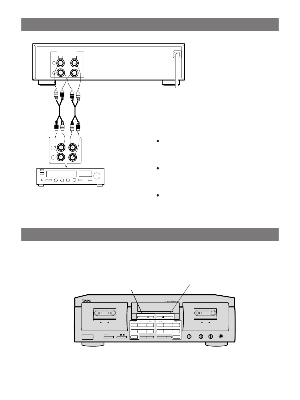 Connections, Notes on this manual, Example: kx-w592 | Amplifier or receiver | Yamaha KX-W492 User Manual | Page 4 / 20