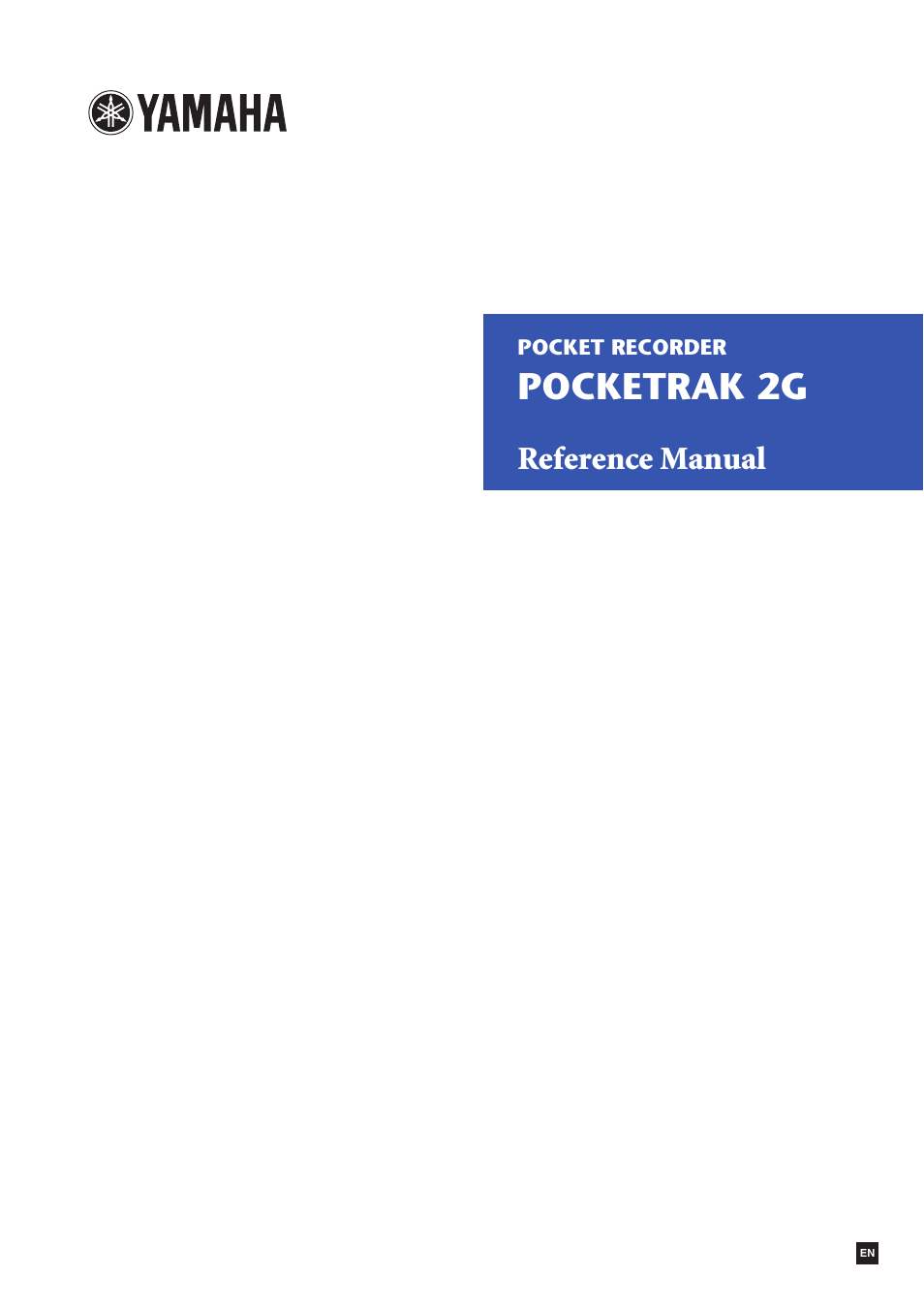 Yamaha POCKETRAK 2G User Manual | 54 pages