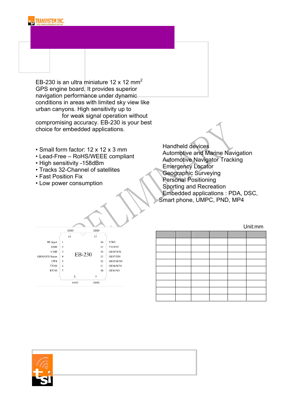 Rainbow Electronics EB-230 User Manual | 10 pages