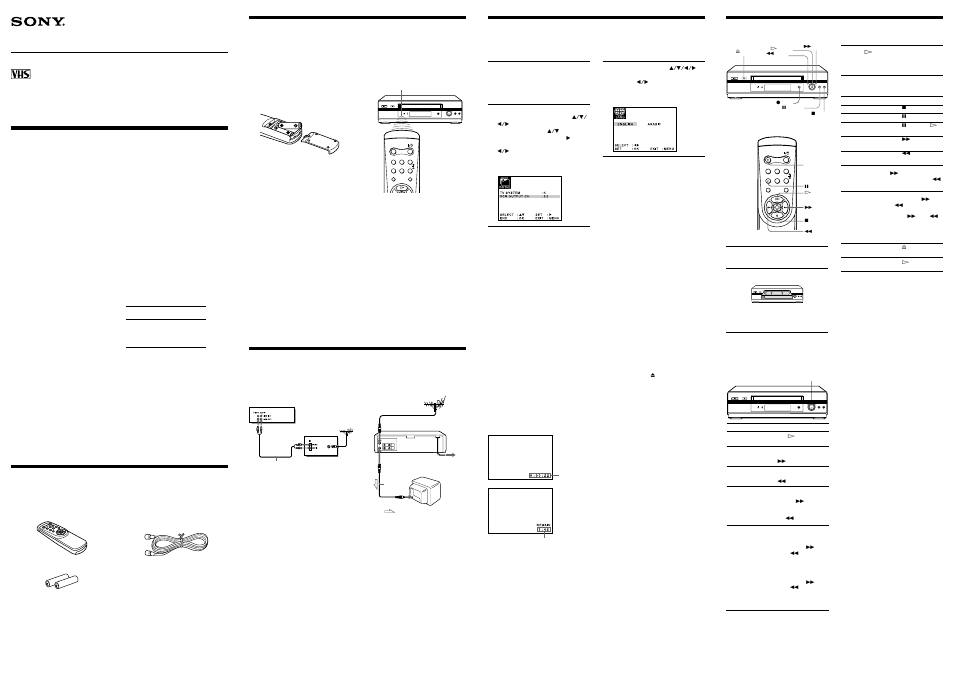 Sony SLV-GA59SG User Manual | 2 pages