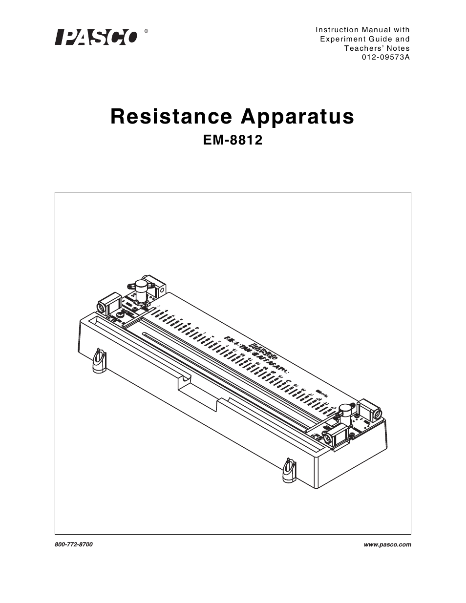 PASCO EM-8812 Resistance Apparatus User Manual | 18 pages