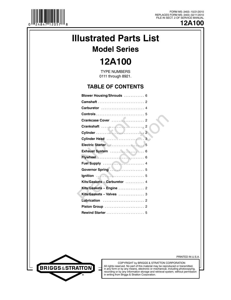 CHAMPION ST655BS User Manual | 16 pages