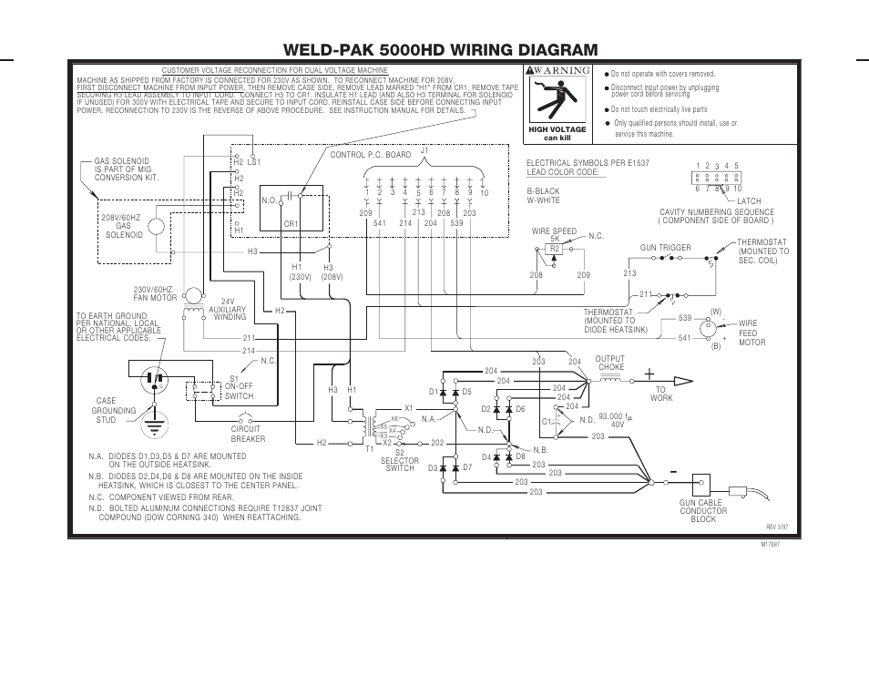Weld-pak 5000hd wiring diagram | Lincoln Electric IMT791 WELD-PAK 5000 HD User Manual | Page 30 / 36