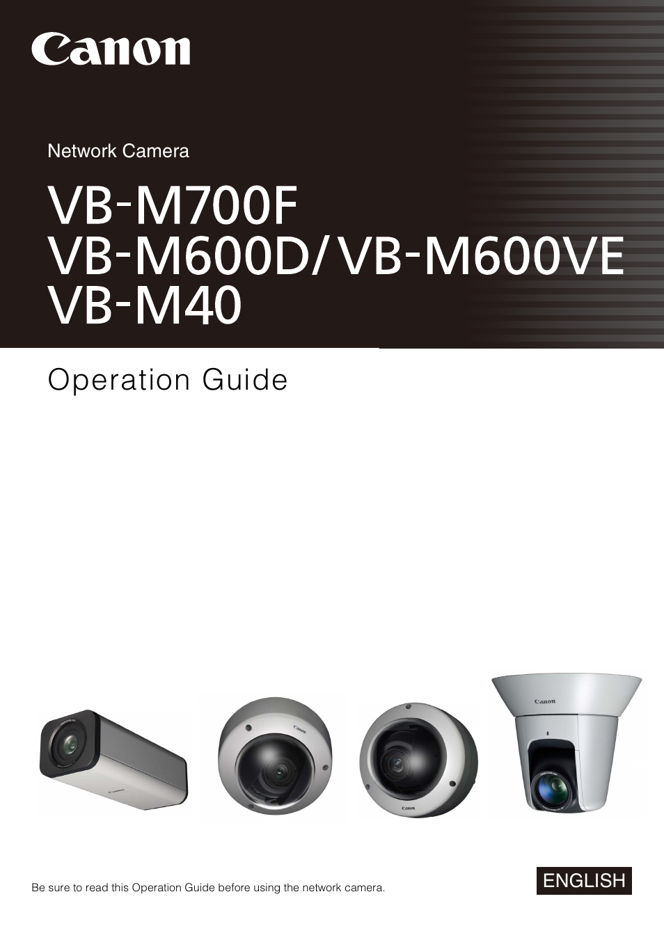 Canon VB-M600VE User Manual | 159 pages