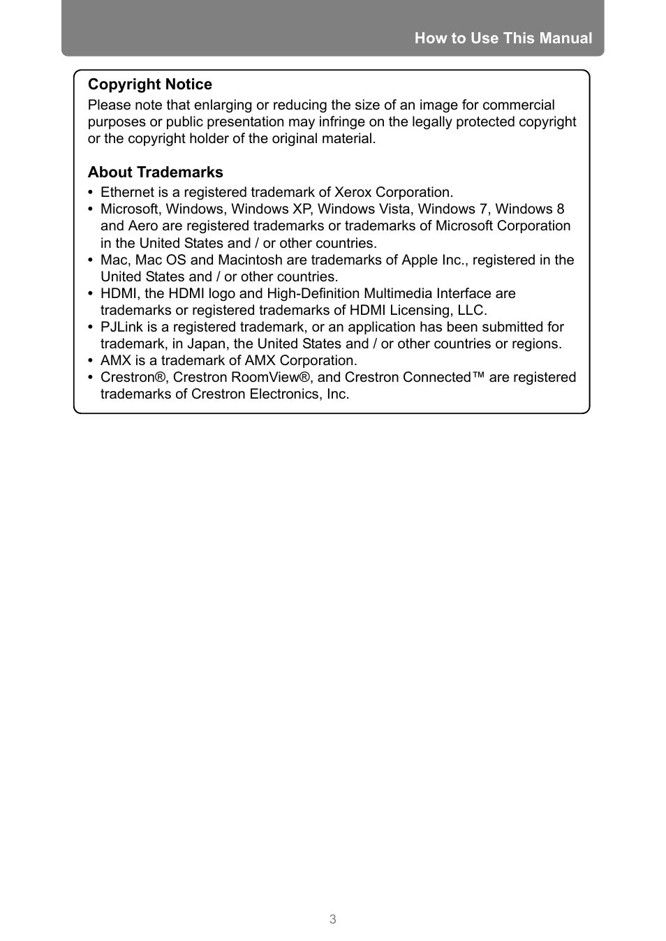 Canon XEED WUX450 User Manual | Page 3 / 314