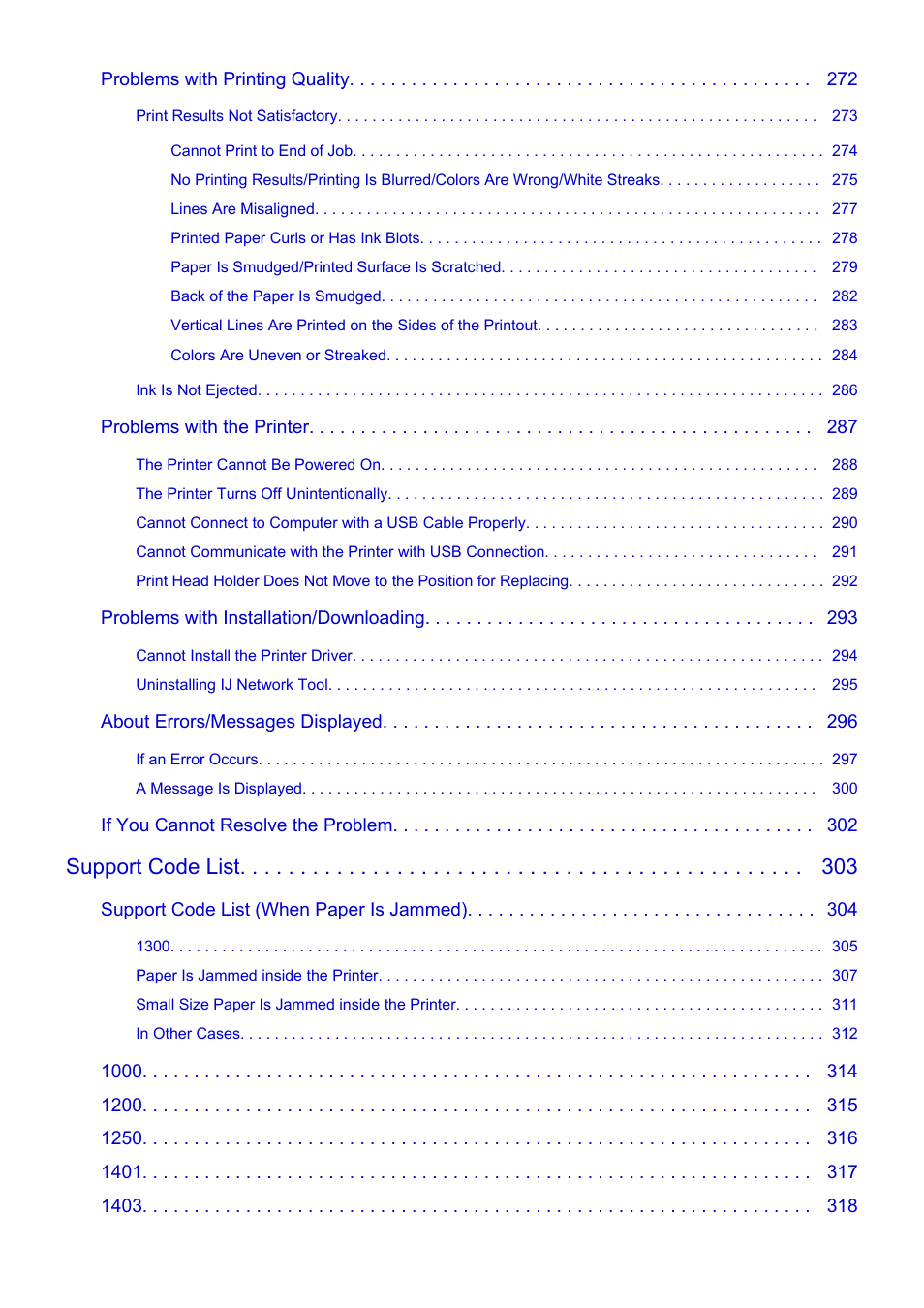 Support code list | Canon PIXMA iX6850 User Manual | Page 7 / 378