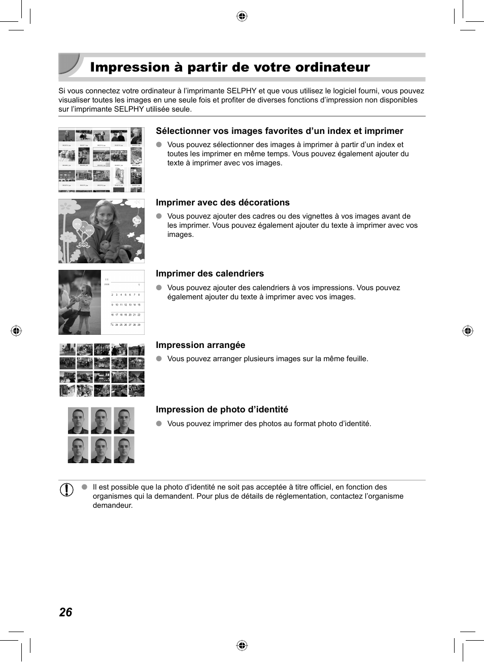 Impression à partir de votre ordinateur | Canon SELPHY CP810 User Manual | Page 186 / 360