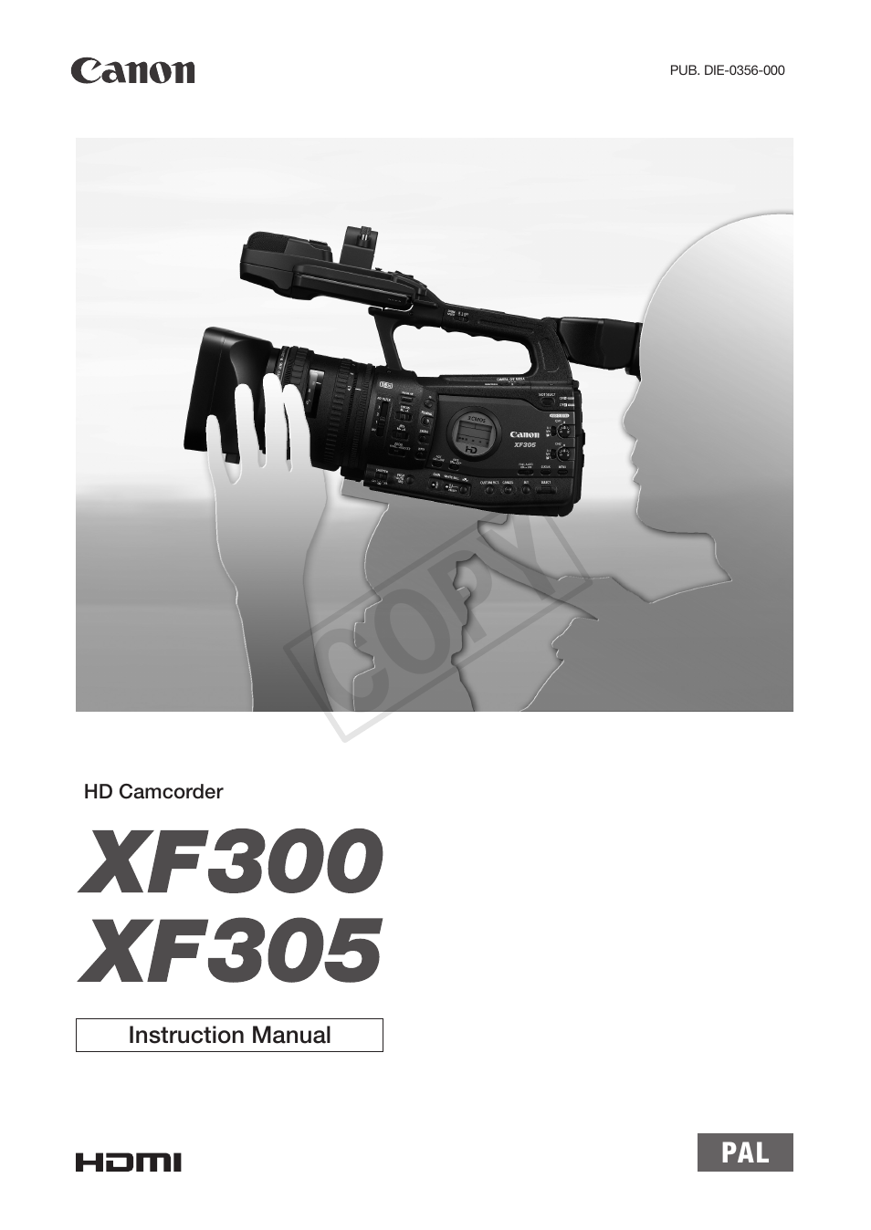 Canon XF305 User Manual | 206 pages
