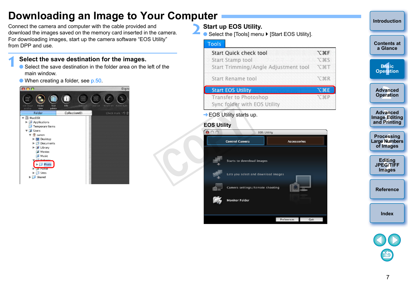 Downloading an image to your computer, Cop y | Canon PowerShot G1 X User Manual | Page 8 / 150