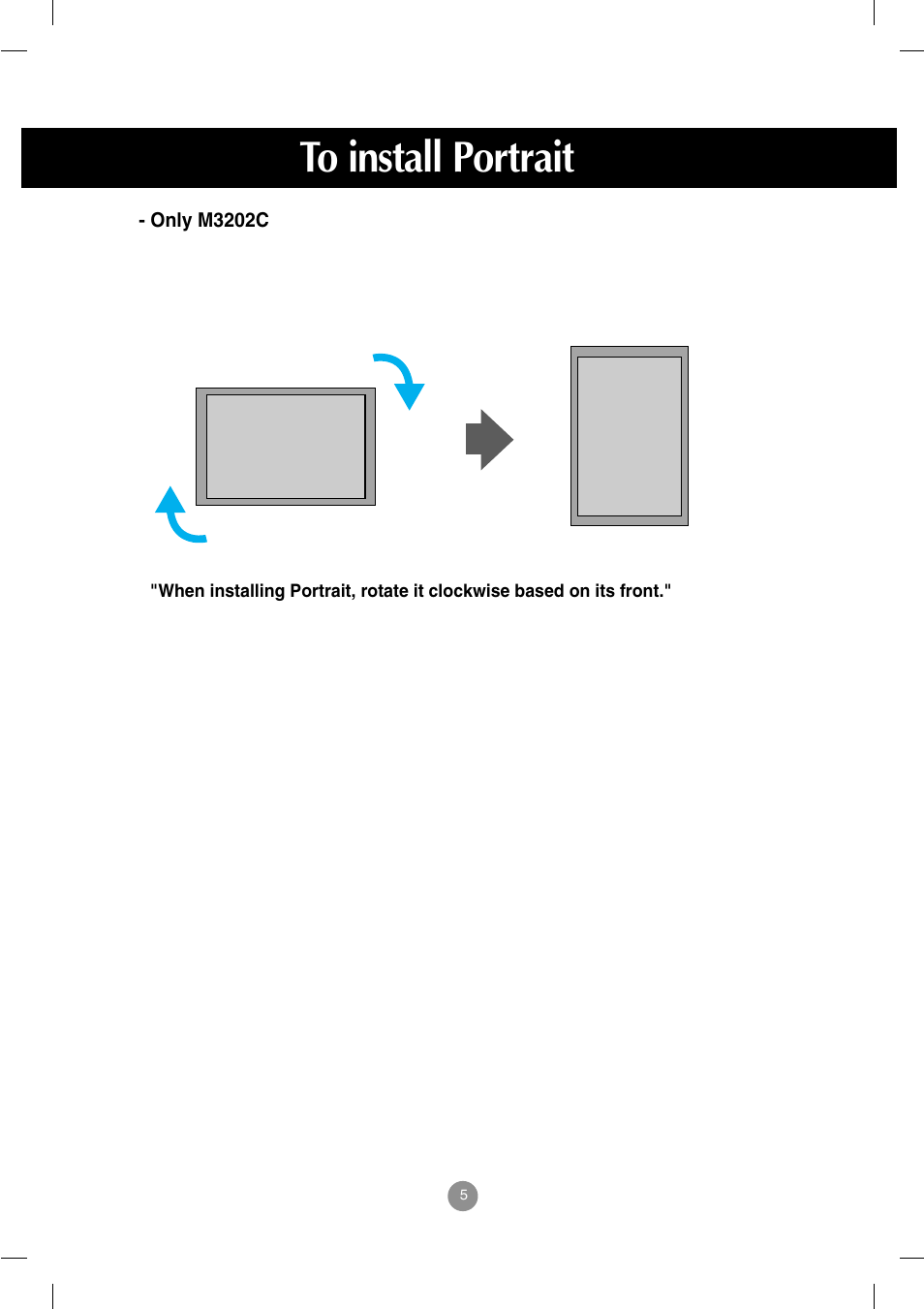 To install portrait | LG M3202C-BA User Manual | Page 6 / 68