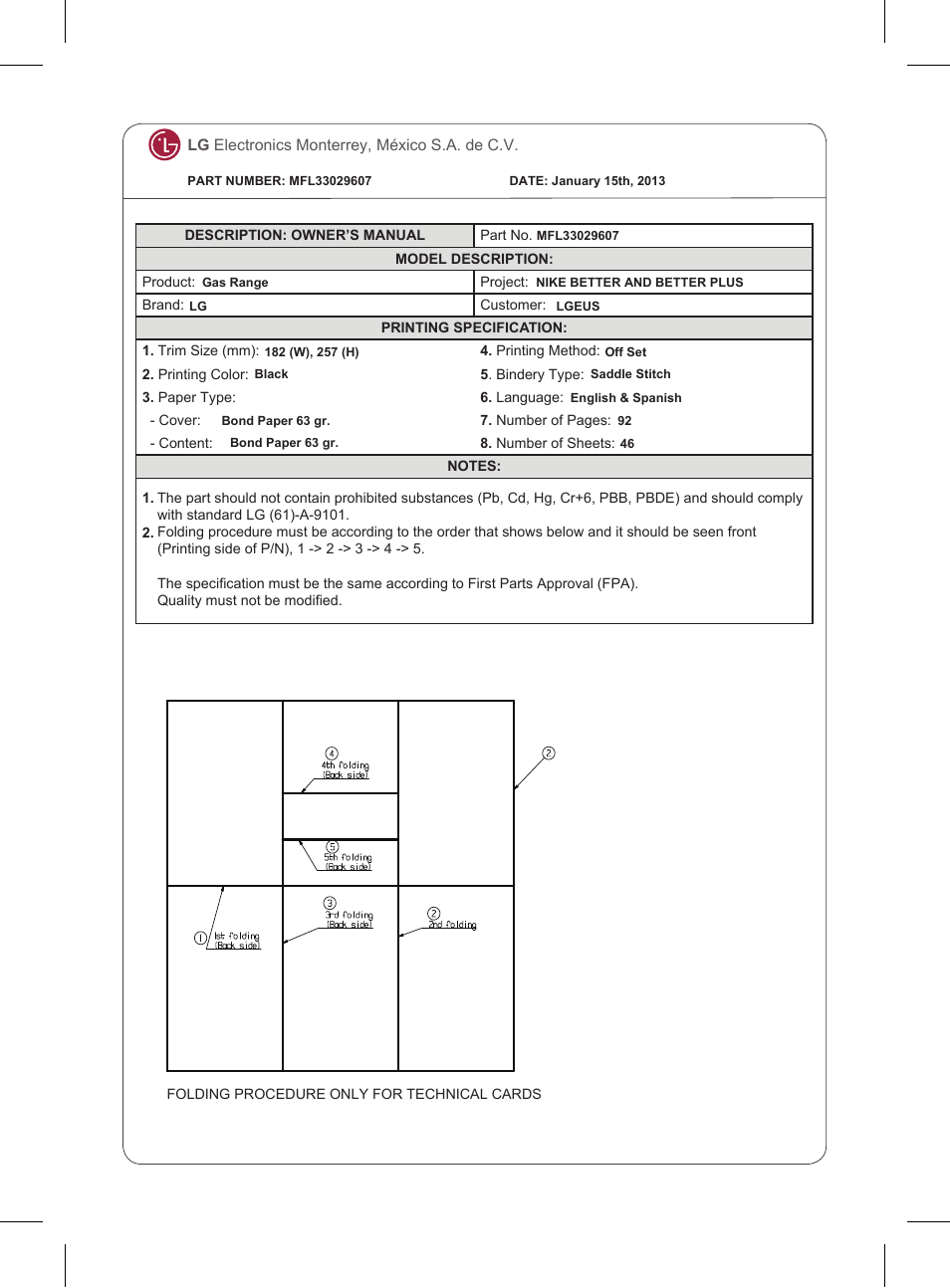 LG LDG3015SW User Manual | 93 pages
