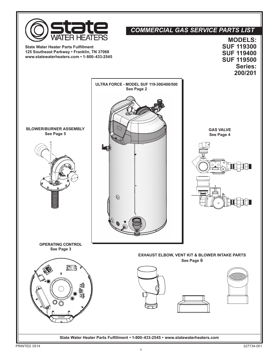 State SUF119 500NE(A) User Manual | 8 pages