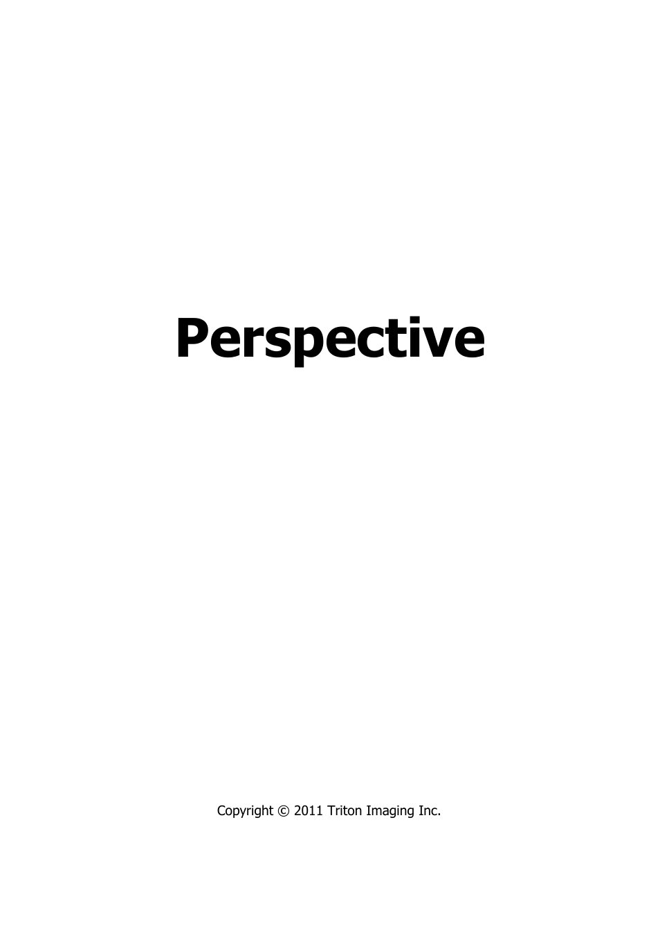 Triton Perspective User Manual | 195 pages