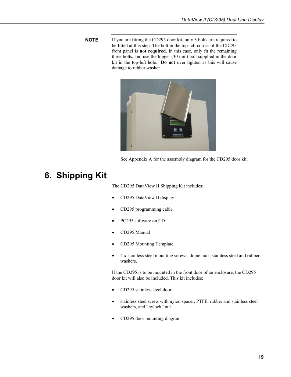 Shipping kit | Campbell Scientific CD295 DataView II Dual Line Display User Manual | Page 23 / 36