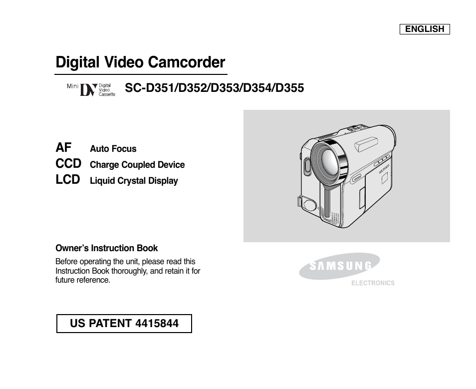 Samsung SC-D353-XAP User Manual | 128 pages