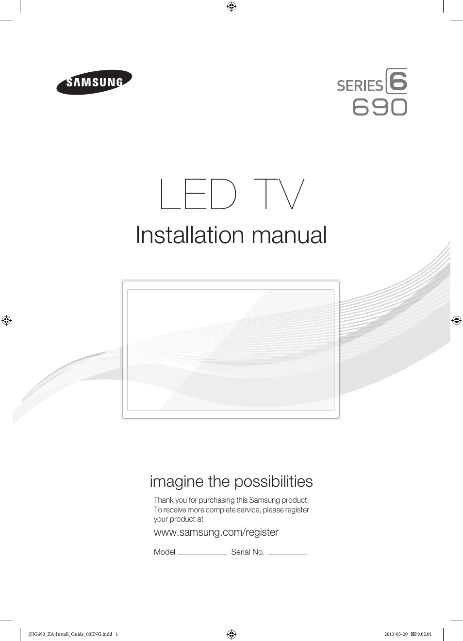Samsung HG55NB690QFXZA User Manual | 48 pages