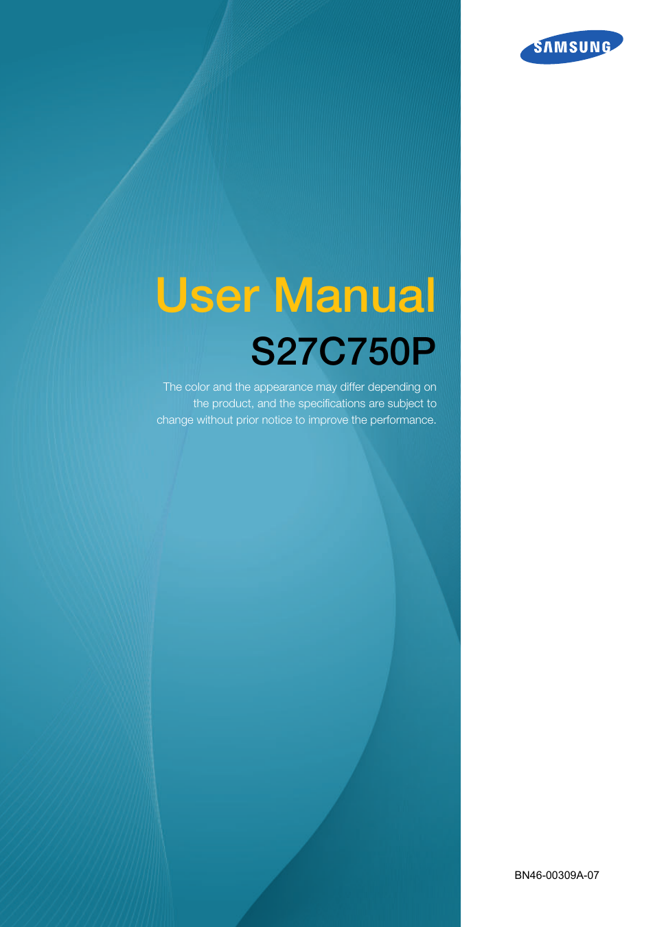 Samsung LS27C750PS-ZA User Manual | 98 pages
