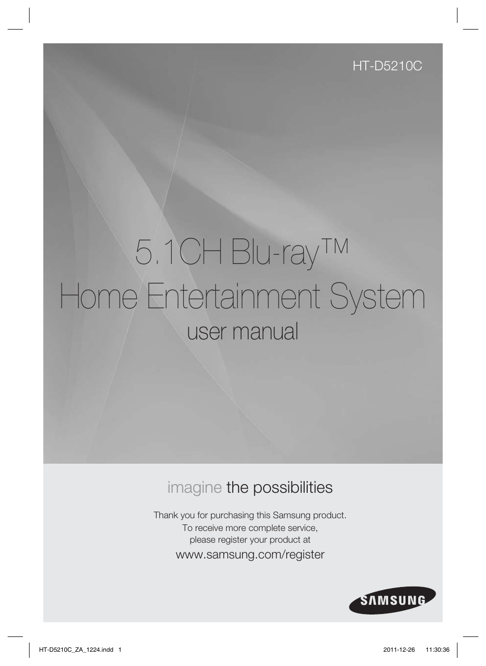 Samsung HT-D5210C-ZA User Manual | 85 pages