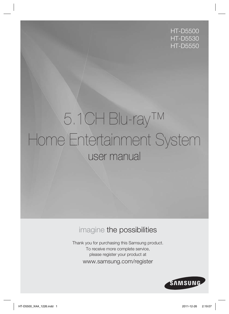 Samsung HT-D5500-ZA User Manual | 85 pages