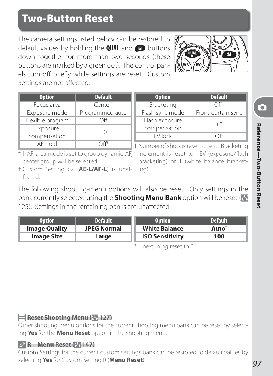 Two-button reset | Nikon D200 User Manual | Page 107 / 221