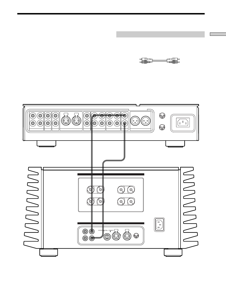 Nödvändiga kablar, Anslutningar, A– –b | Ljudkablar (en kabel medföljer), Ta-e1 ta-n1 etc | Sony TA-E1 User Manual | Page 47 / 88