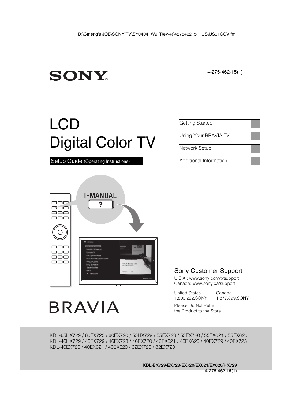 Sony KDL-46EX621 User Manual | 36 pages