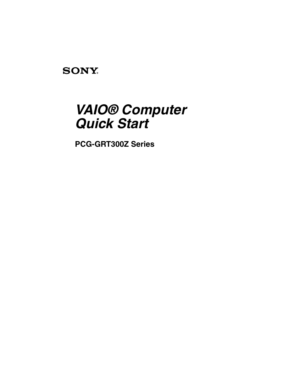 Sony PCG-GRT390Z User Manual | 44 pages