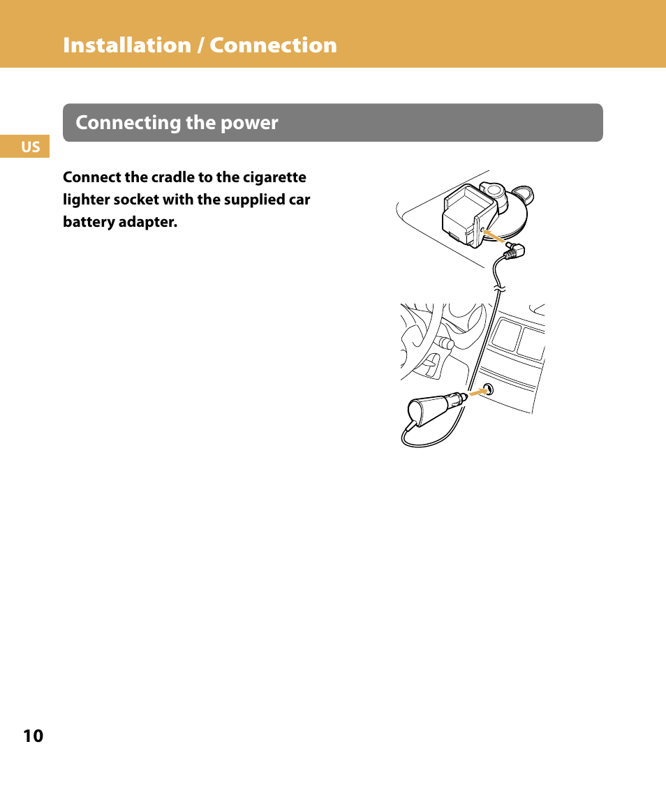Installation / connection, Connecting the power | Sony NV-U84 User Manual | Page 10 / 104